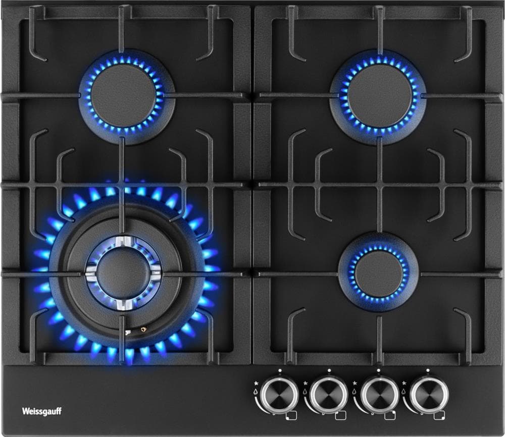 Газовая варочная панель WEISSGAUFF HGG 641 BV NANO MATT GLASS