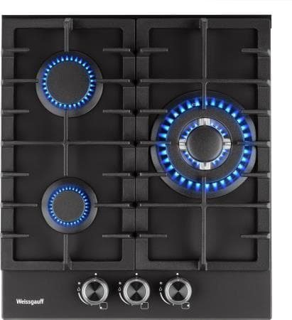 Газовая варочная панель WEISSGAUFF HGG 451 BFH  NANO MATT GLASS