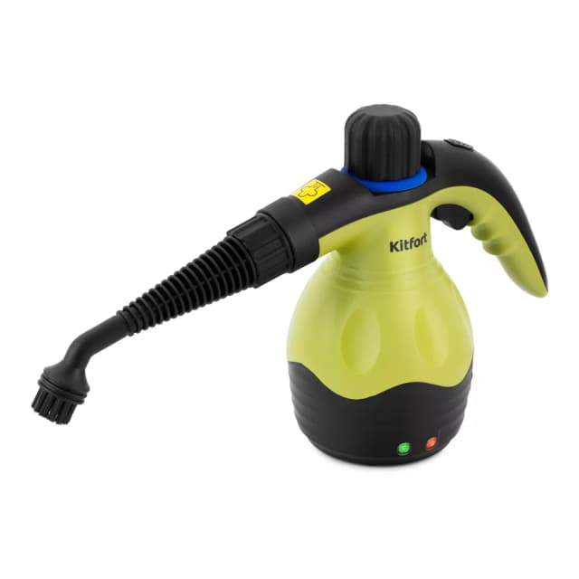 Пароочиститель ручной Kitfort КТ-950 1000Вт черный/желтый