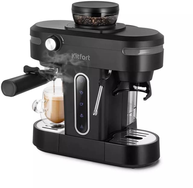 Кофеварка рожковая Kitfort КТ-7375 черный