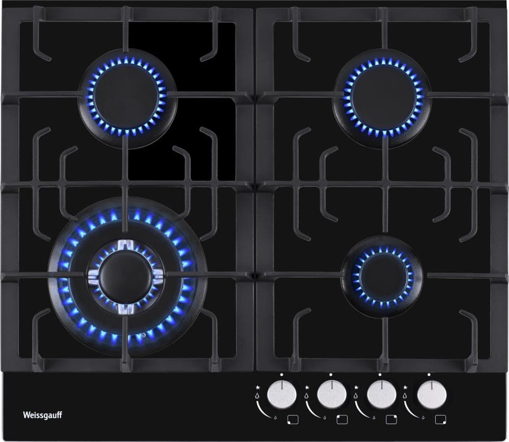 Газовая варочная панель WEISSGAUFF HGG 641 BV NANO GLASS