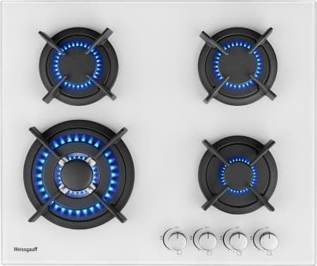 Газовая варочная панель WEISSGAUFF HGG 640 WG NANO GLASS