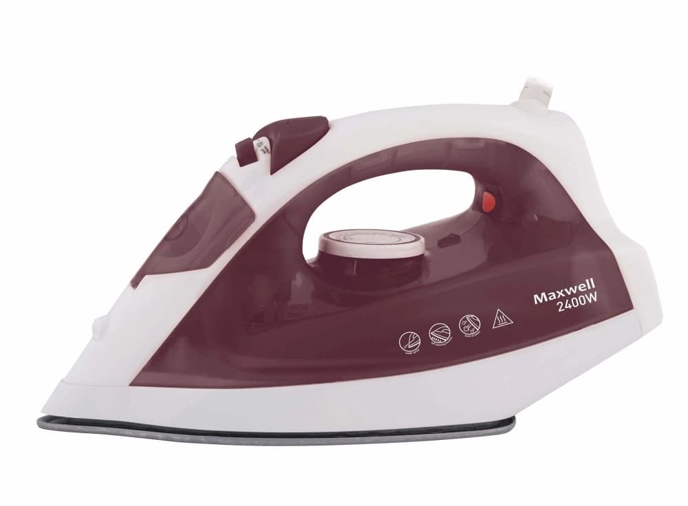 Утюг Maxwell MW-3006 белый/бордовый