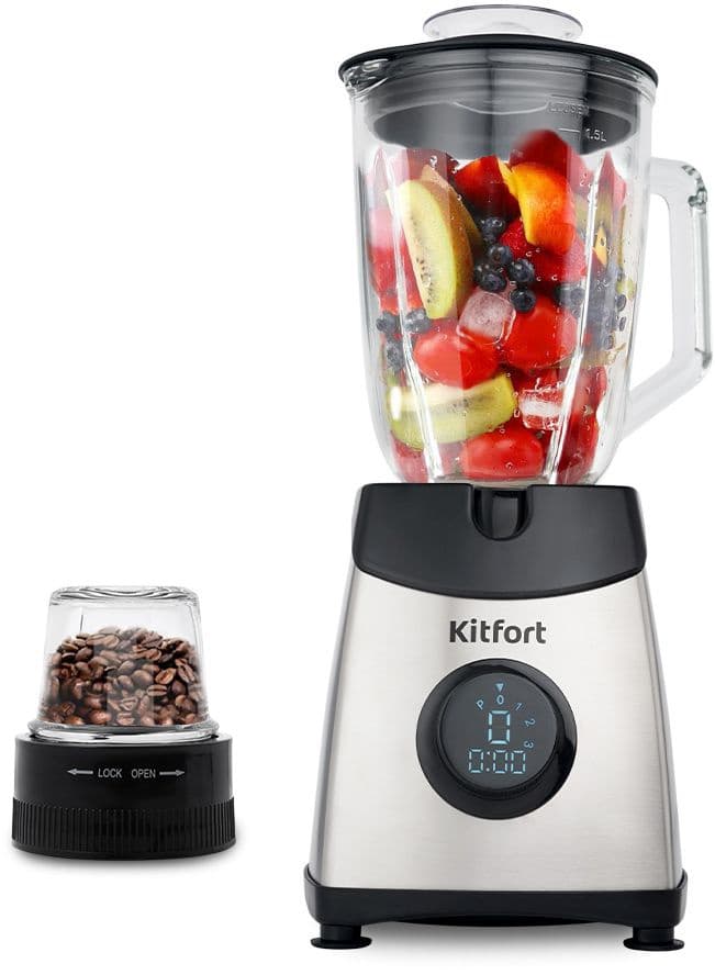 Блендер стационарный Kitfort KT-1394 серебристый