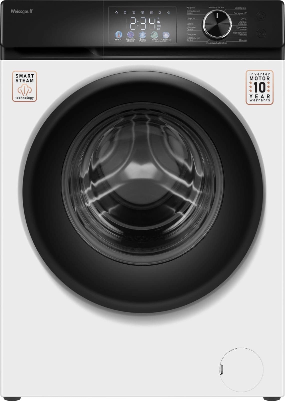 Стиральная машина Weissgauff WM 45126 Inverter Steam Color Touch