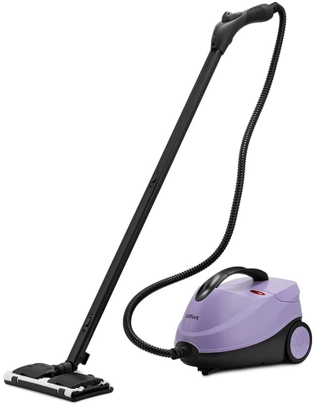 Пароочиститель напольный Kitfort КТ-9185 2000Вт черный/сиреневый