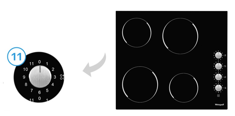 Электрическая варочная панель WEISSGAUFF HV 640 BK