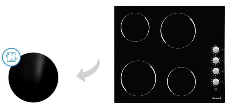 Электрическая варочная панель WEISSGAUFF HV 640 BK