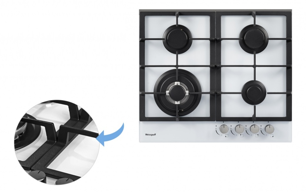 Газовая варочная панель WEISSGAUFF HGG 641 WGh