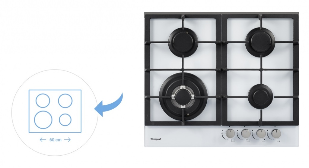 Газовая варочная панель WEISSGAUFF HGG 641 WGh