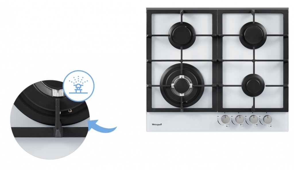 Газовая варочная панель WEISSGAUFF HGG 641 WGh