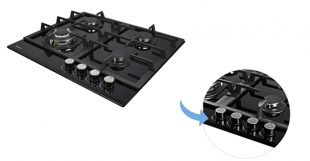 Газовая варочная панель WEISSGAUFF HGG 641 BGh