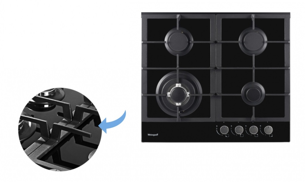 Газовая варочная панель WEISSGAUFF HGG 641 BGh