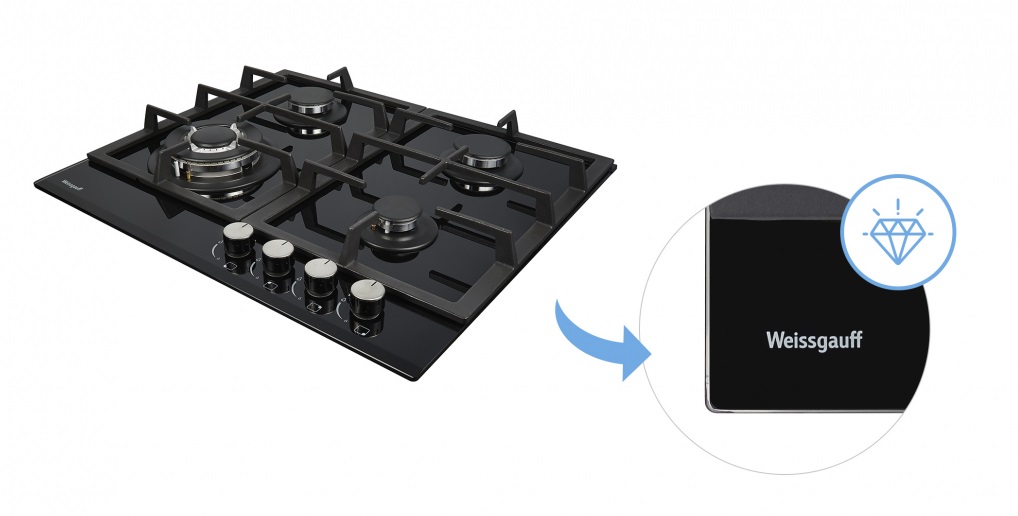 Газовая варочная панель WEISSGAUFF HGG 641 BGh