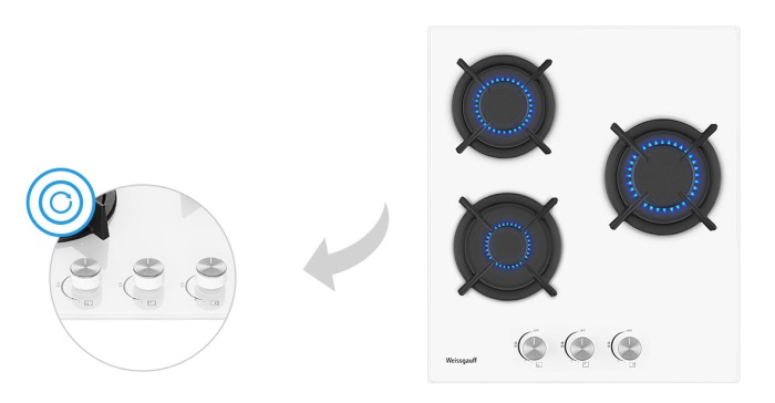 Газовая варочная панель WEISSGAUFF HG 430 WGV