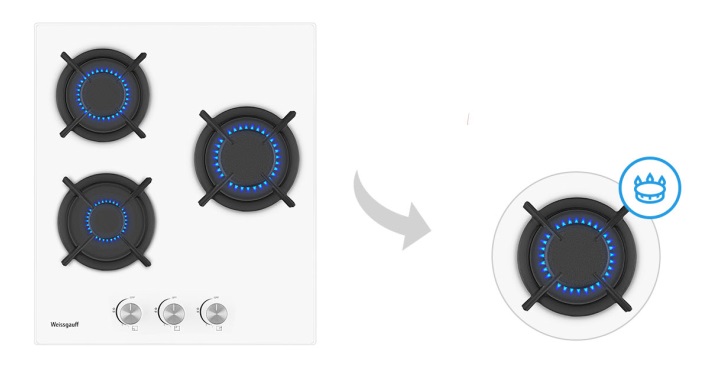 Газовая варочная панель WEISSGAUFF HG 430 WGH