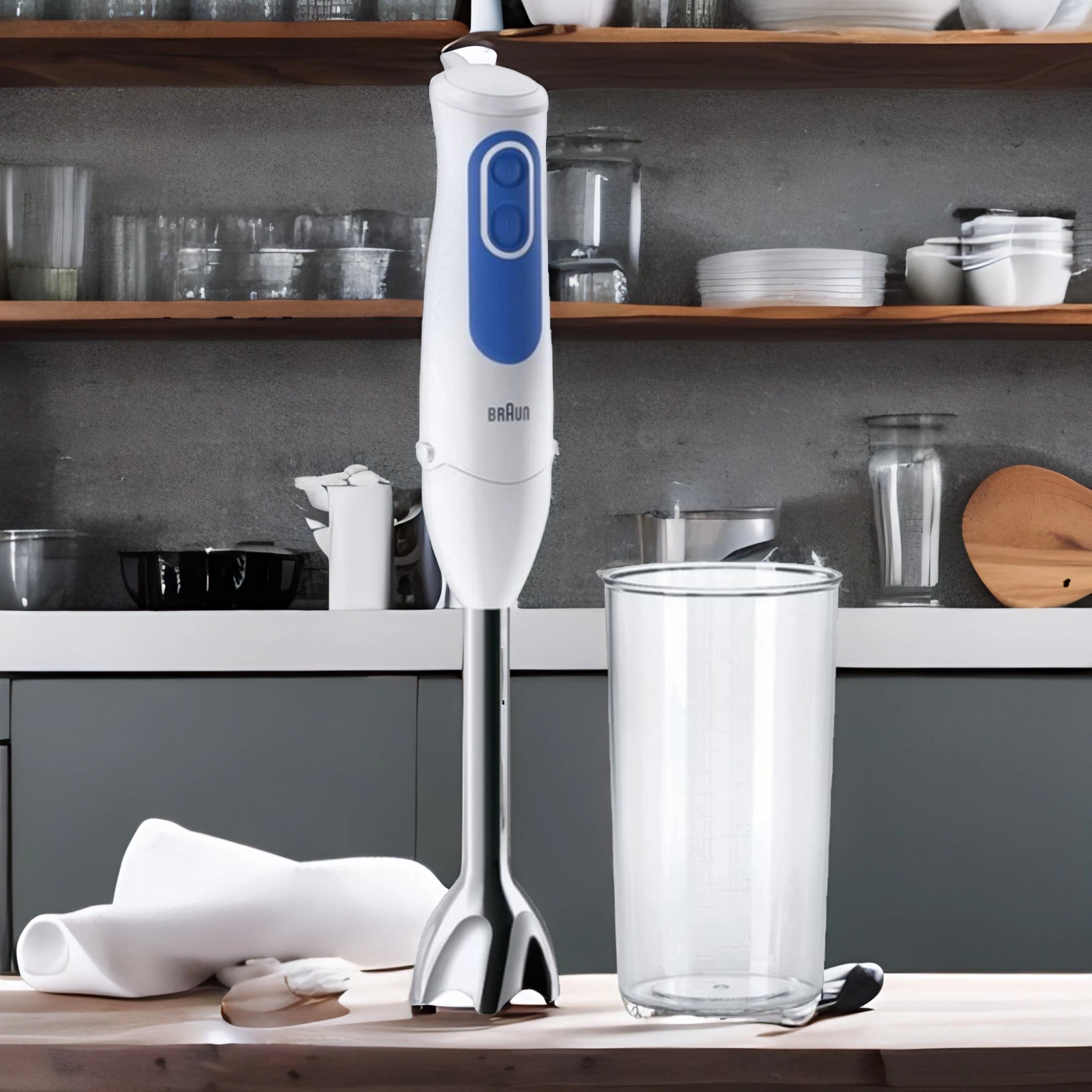 Блендер погружной Braun MQ3000 SMOOTHIE + 700Вт белый, фото 4