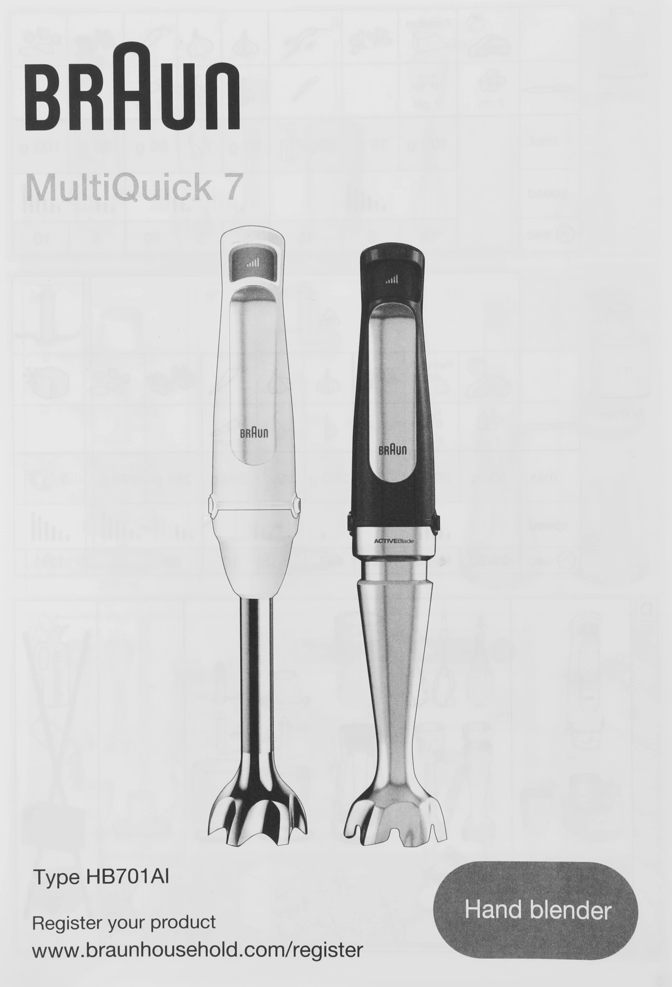 Блендер погружной Braun MultiQuick 7 MQ7000 WH, фото 8