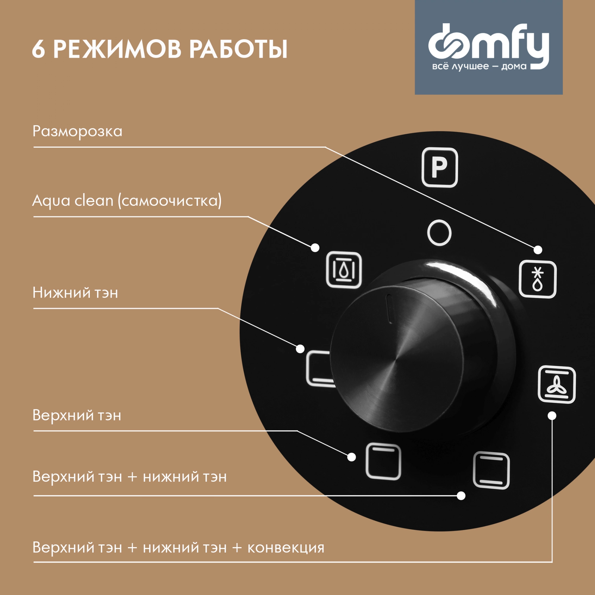 Духовой шкаф Электрический Domfy DM6632EO BG, фото 26