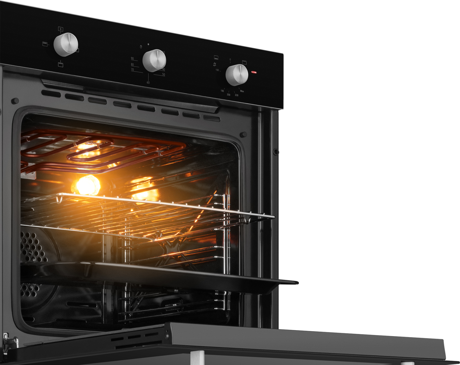Газовый духовой шкаф Weissgauff WGO 706 BLACK GLASS, фото 7