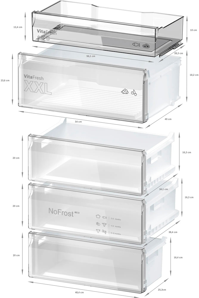 Холодильник BOSCH KGN497WDF, фото 8