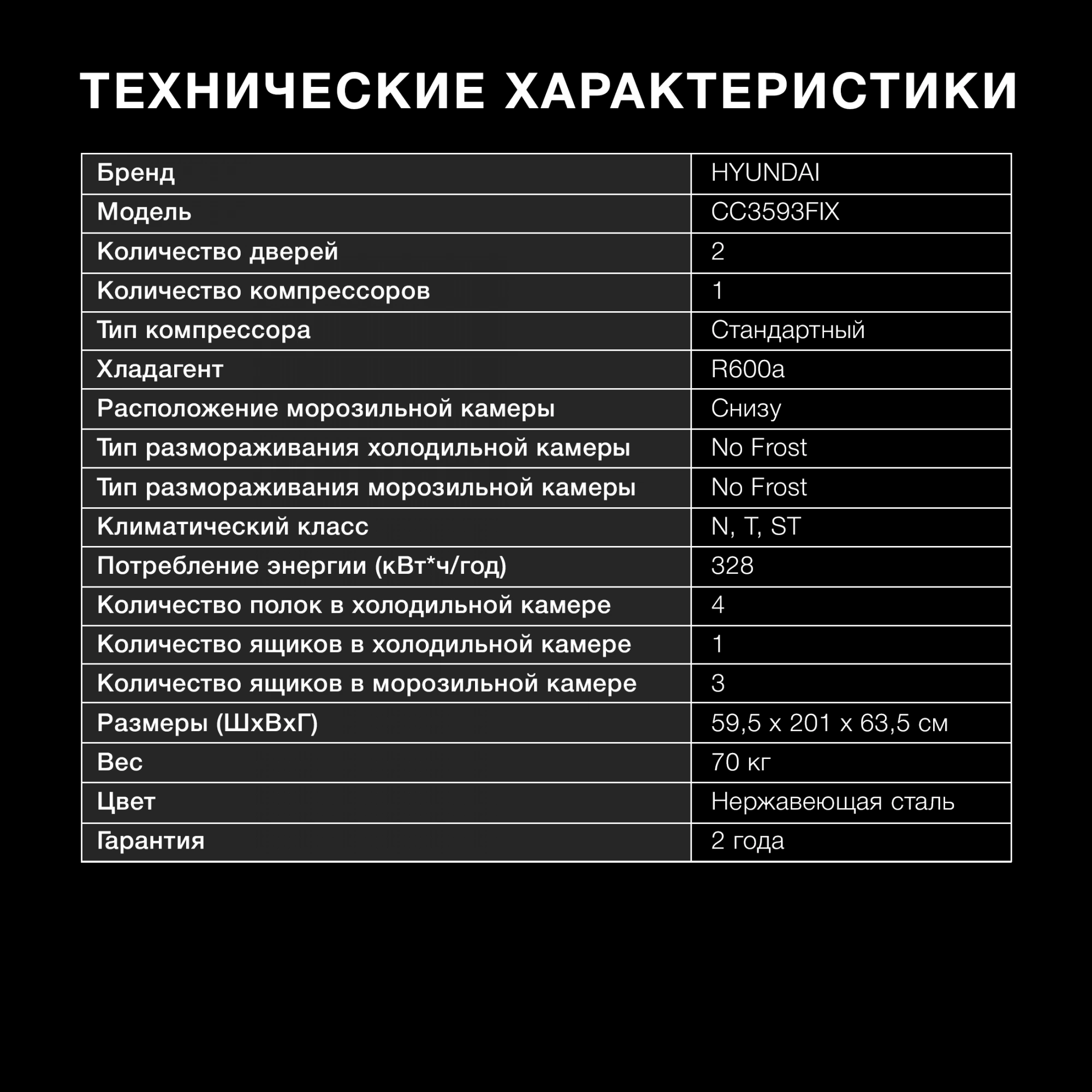 Холодильник Hyundai CC3593FIX, превью предыдущего фото