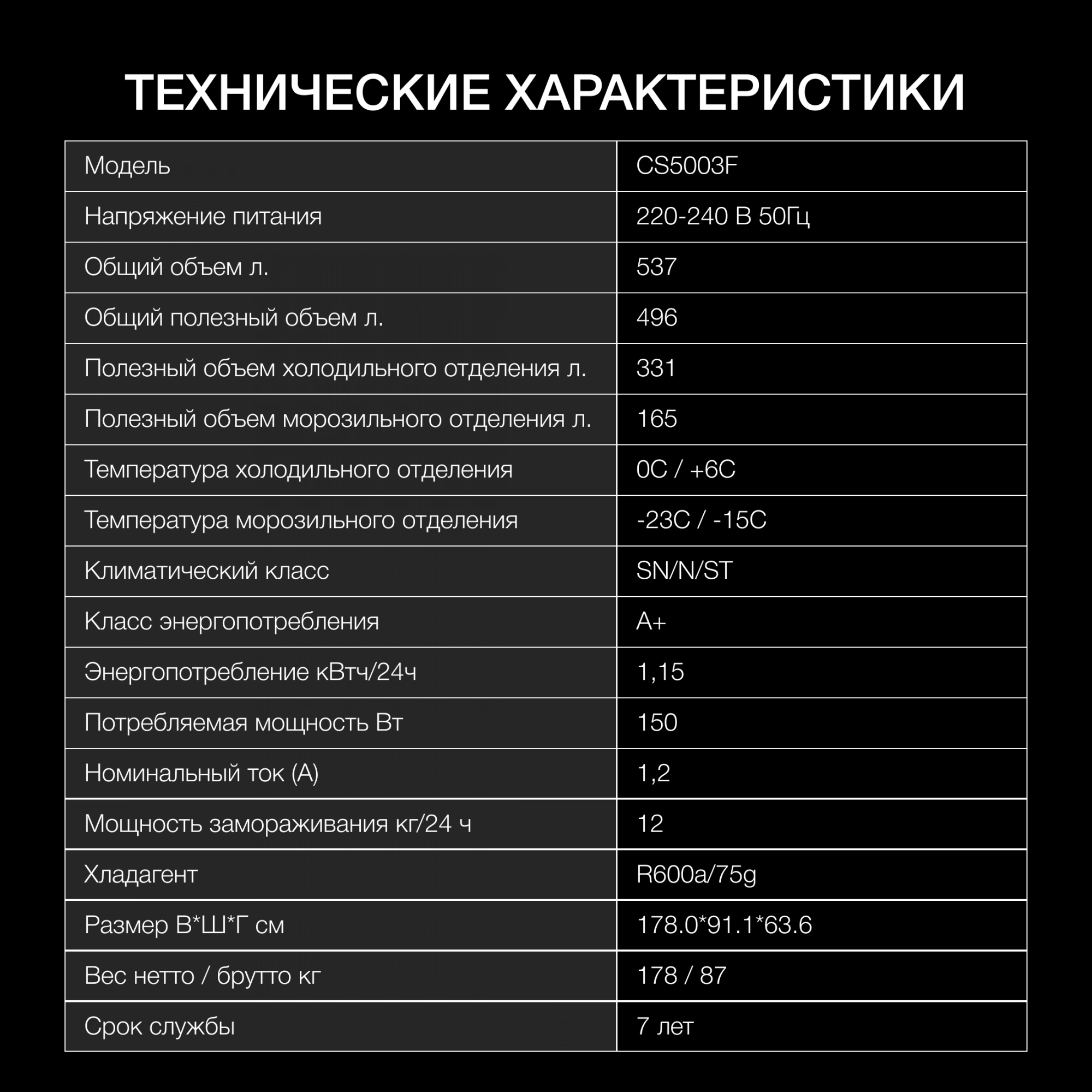 Холодильник Hyundai CS5003F черная сталь, превью предыдущего фото