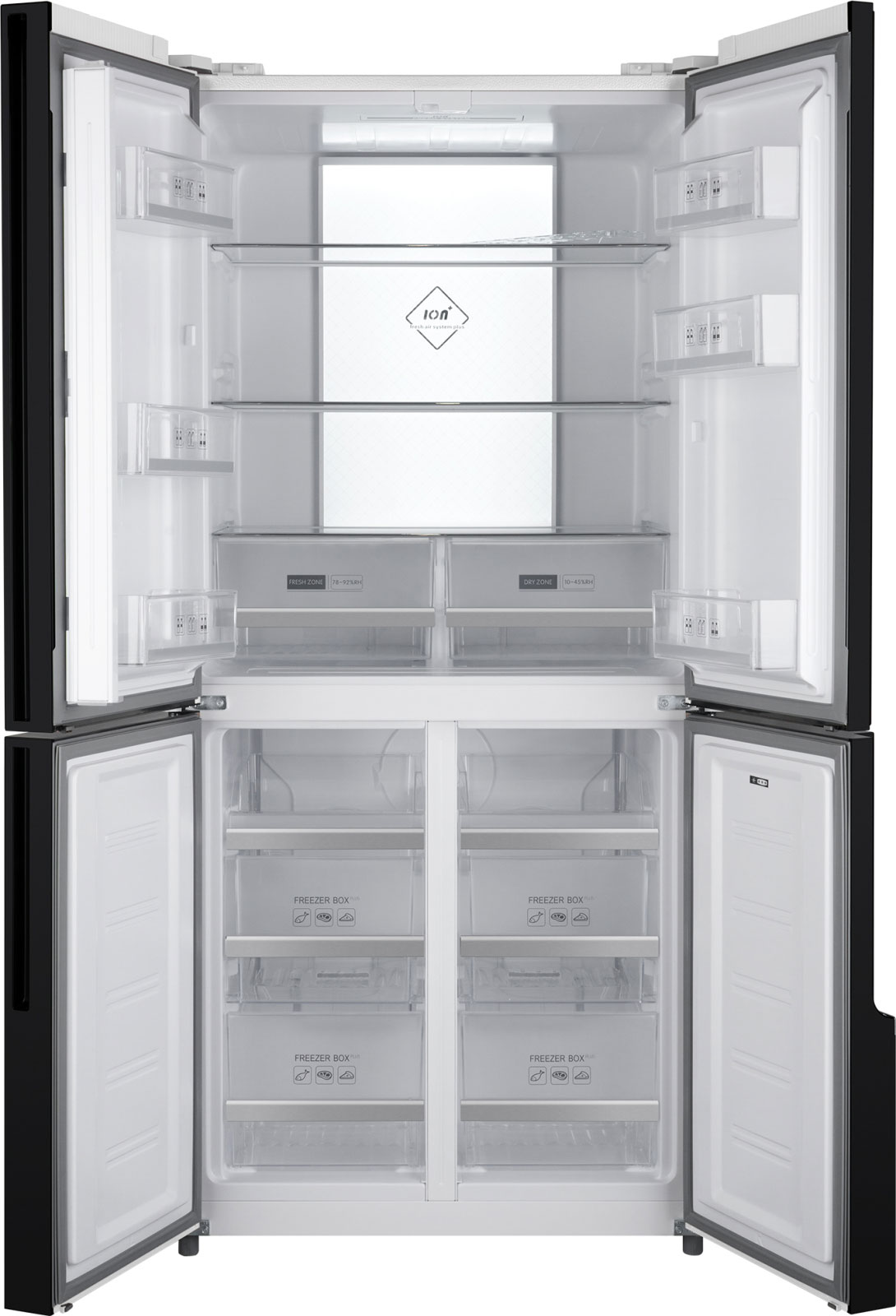 Холодильник Weissgauff WCD 450 White Rock Glass NoFrost Inverter, фото 4