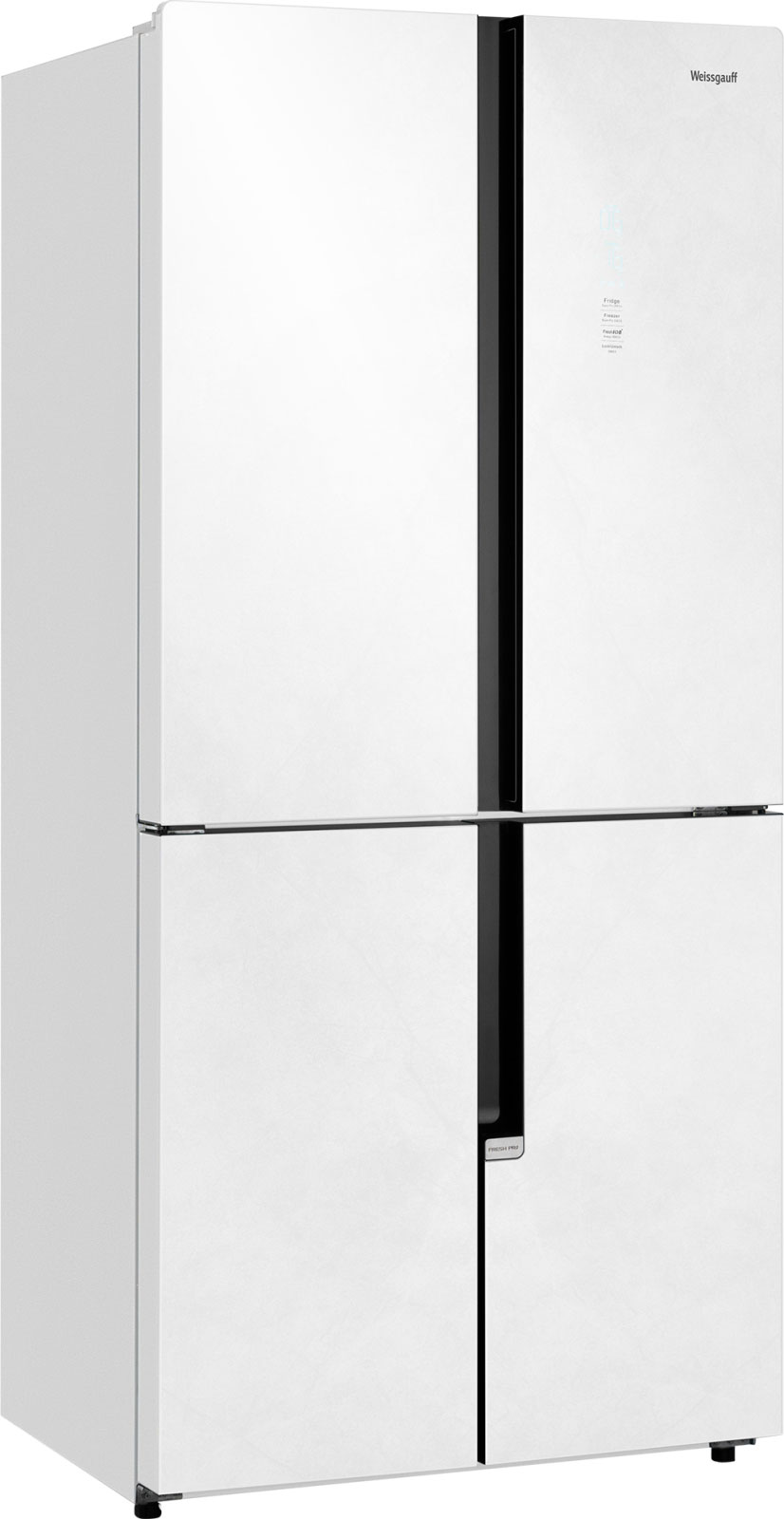 Холодильник Weissgauff WCD 450 White Rock Glass NoFrost Inverter, фото 5