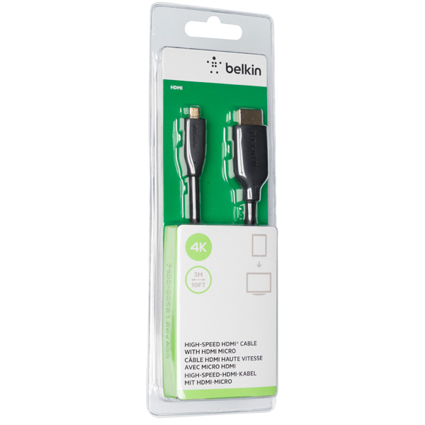 Кабель HDMI цифровой аудио-видео Belkin (F3Y030bf3M-P) 3 м, превью предыдущего фото
