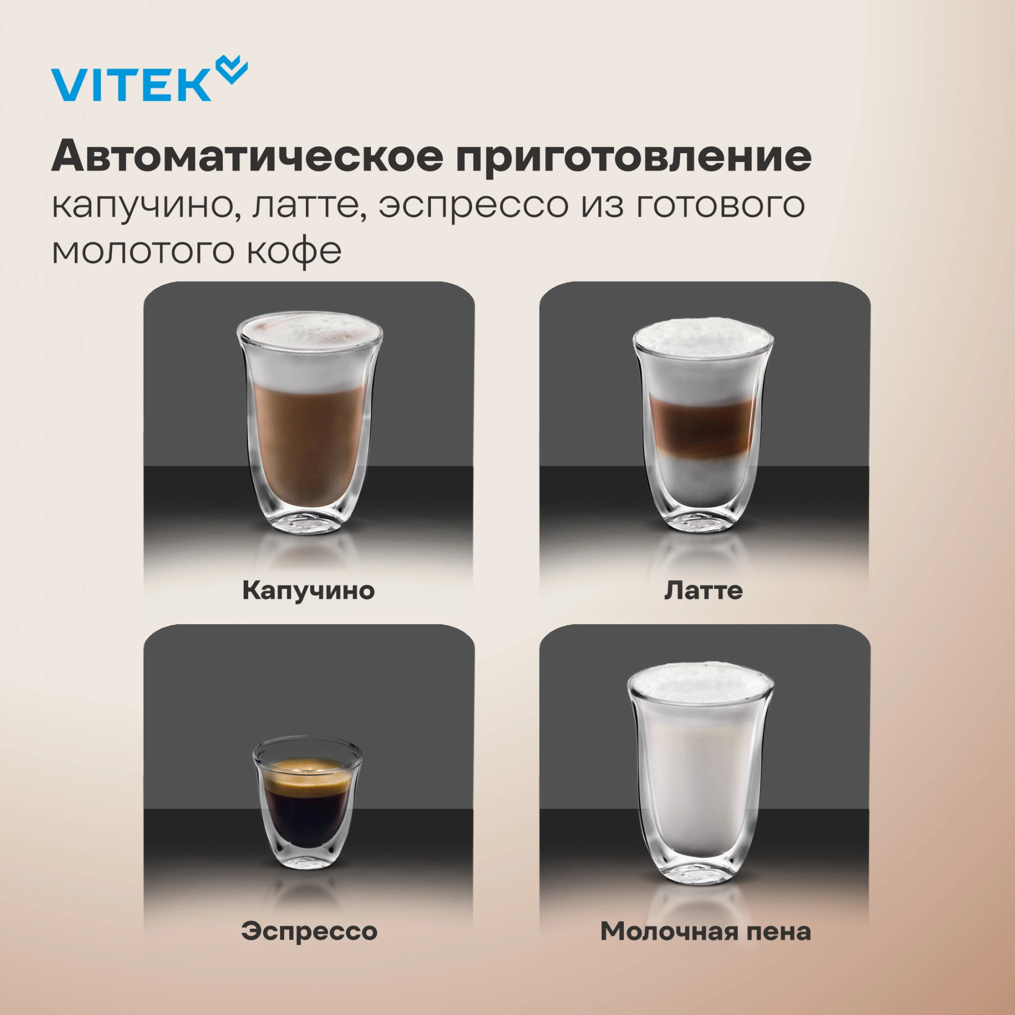 Кофеварка рожковая Vitek VT-CME1501, фото 4