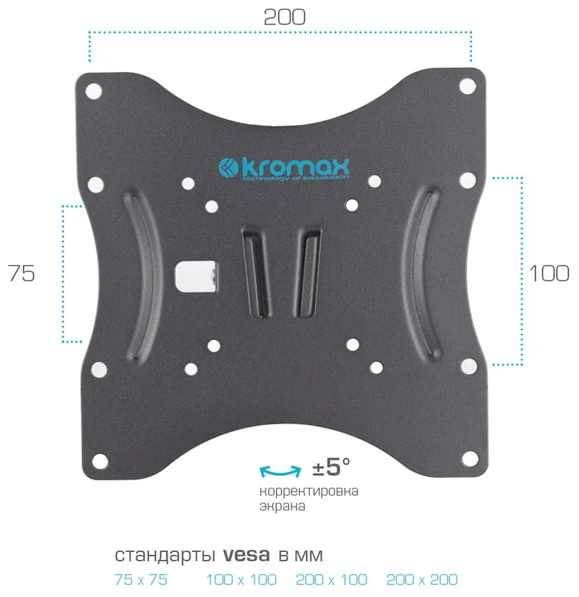 Кронштейн Kromax TECHNO-3 Grey Titan, фото 6
