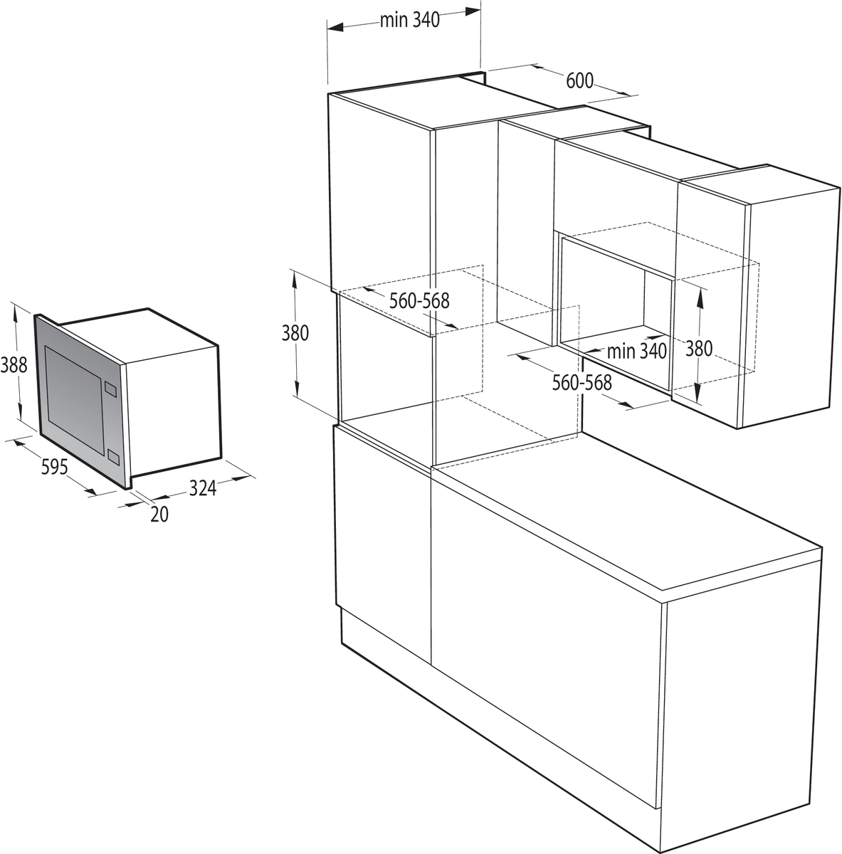 Микроволновая печь Gorenje BMI201AG1X, превью предыдущего фото