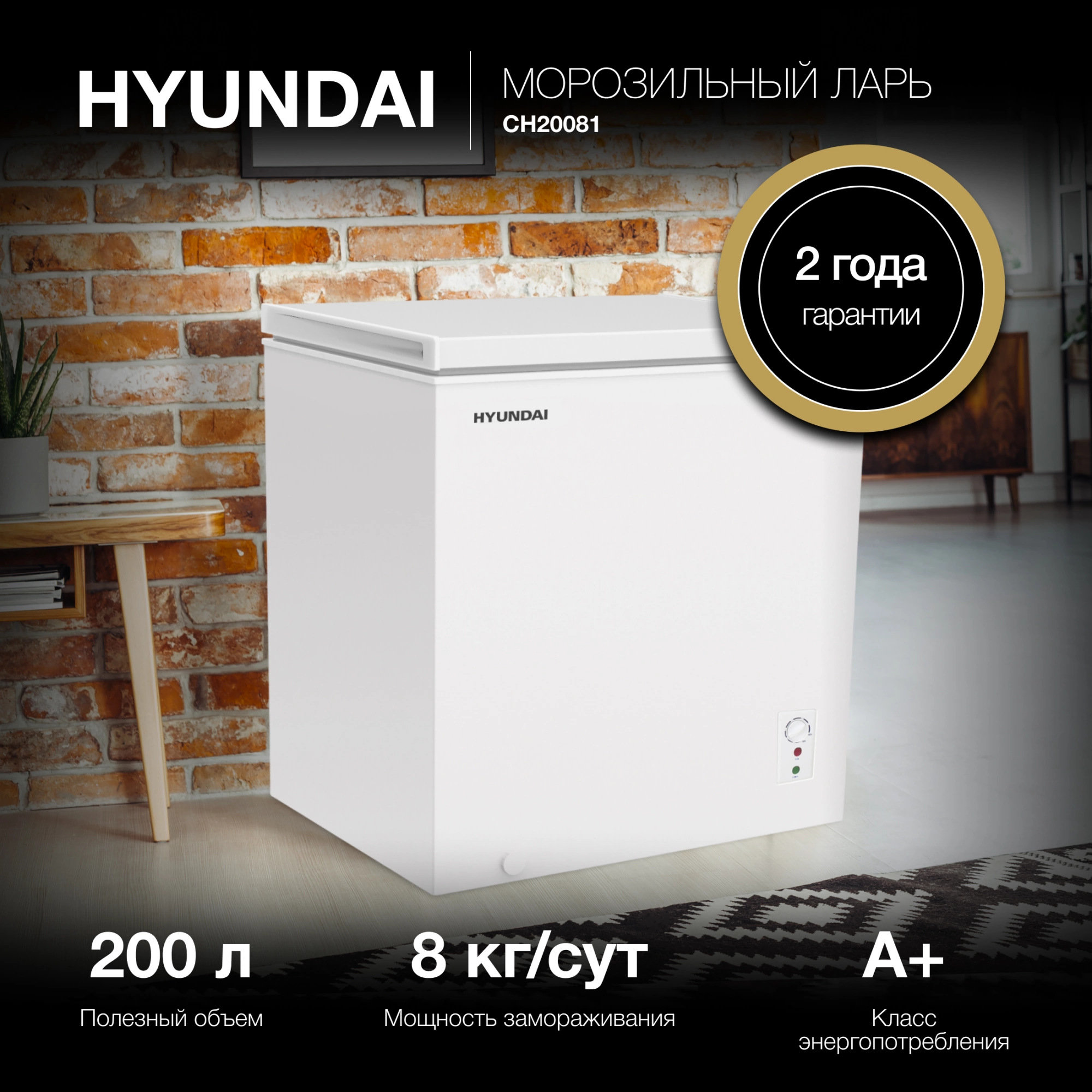 Морозильный ларь Hyundai CH20081, фото 4