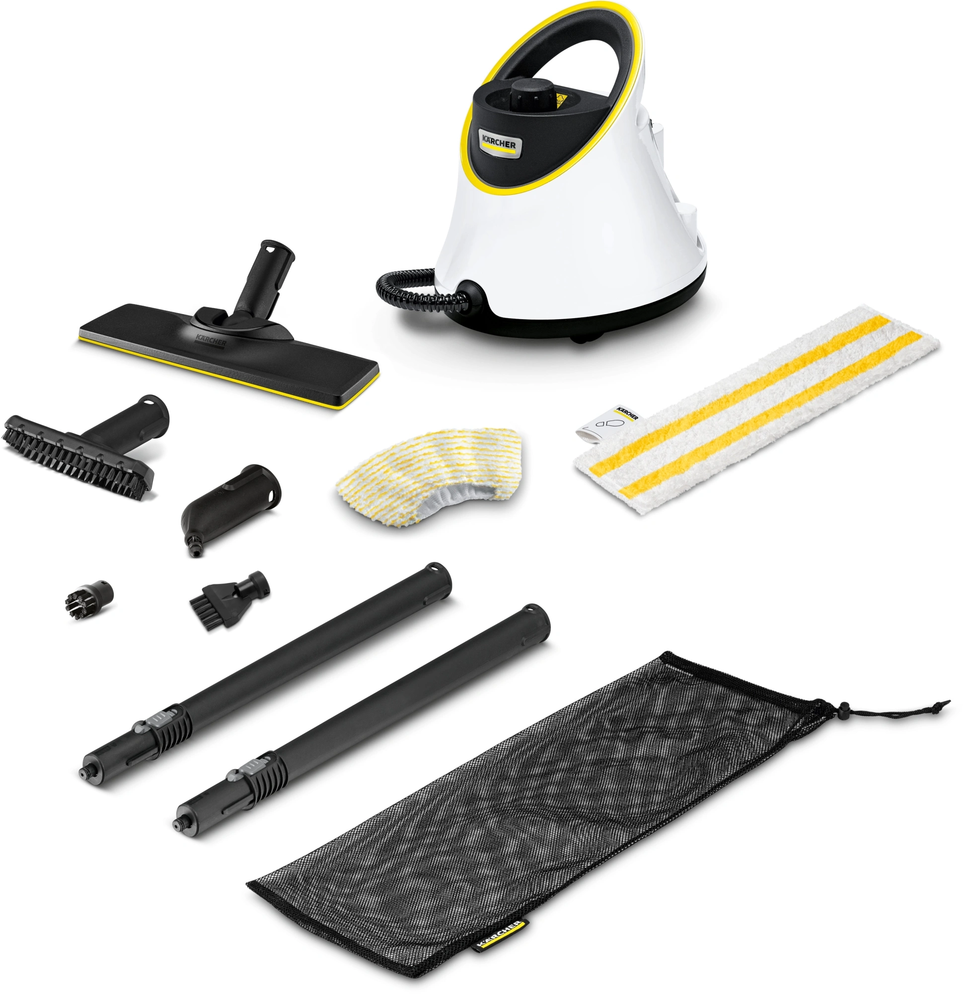 Пароочиститель напольный Karcher EasyFix SC 2 Deluxe 1500Вт белый/желтый, превью предыдущего фото