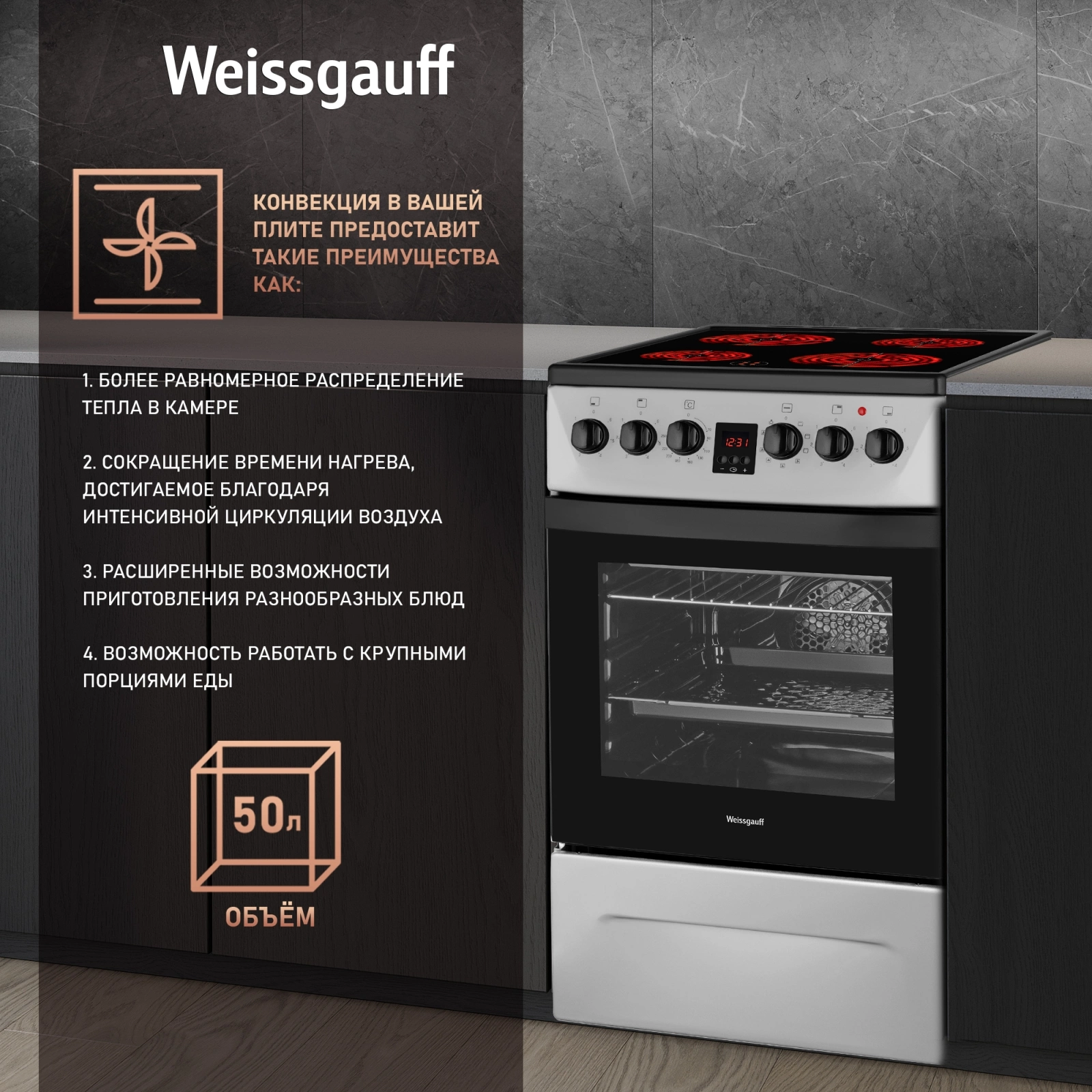 Плита Электрическая Weissgauff WES 2V16 SE Premium Line, фото 12