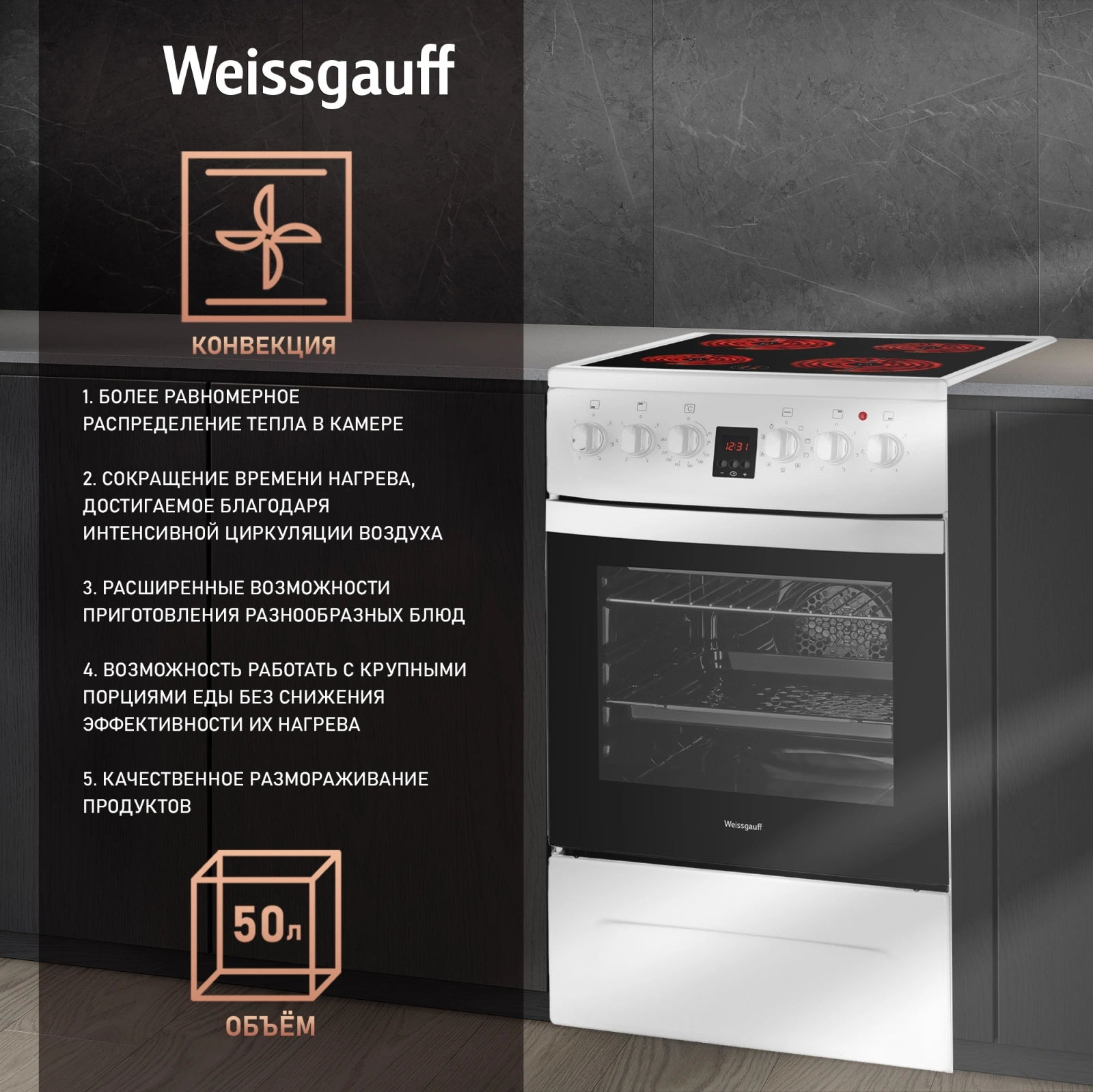 Плита Электрическая Weissgauff WES 2V16 WE Premium Line, фото 13