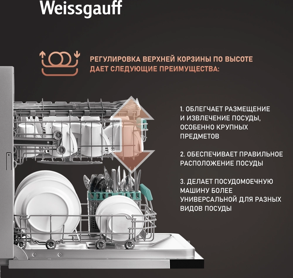 Посудомоечная машина Weissgauff BDW 4526 D, фото 18