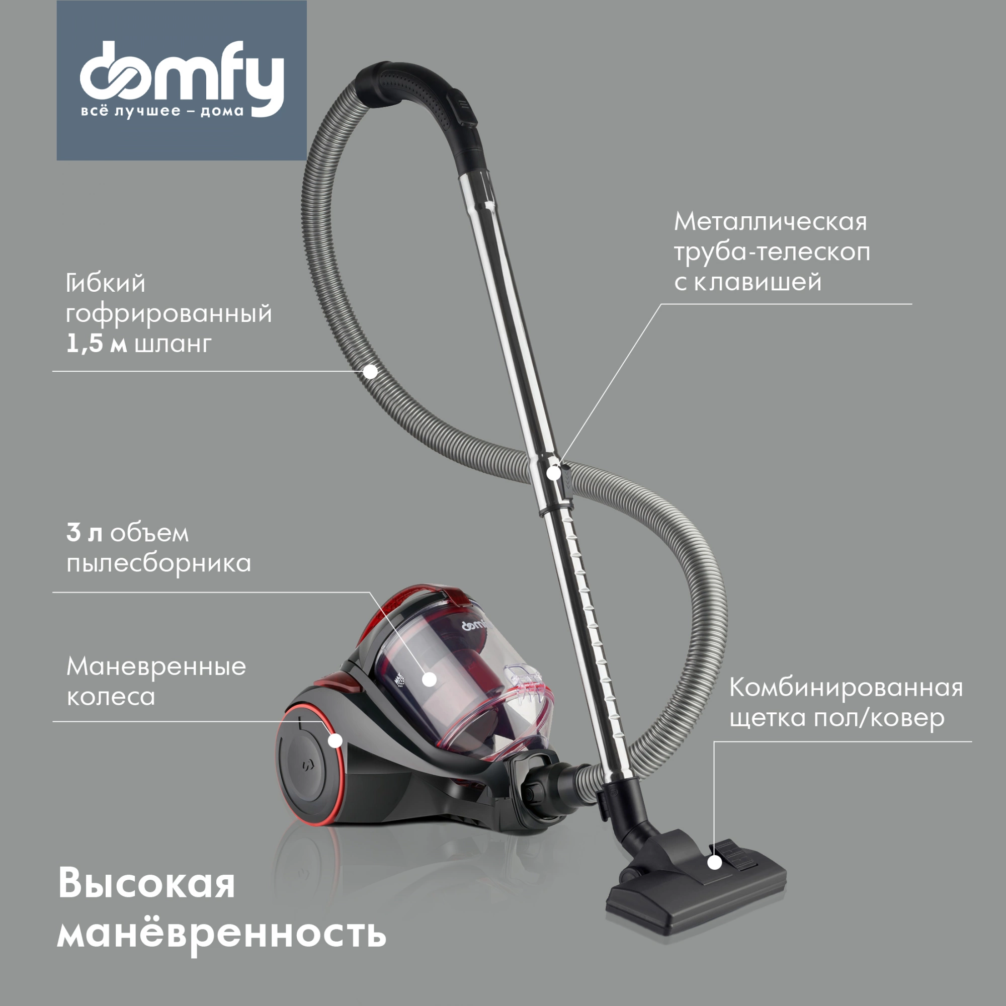 Пылесос Domfy DSC-VC704, фото 5