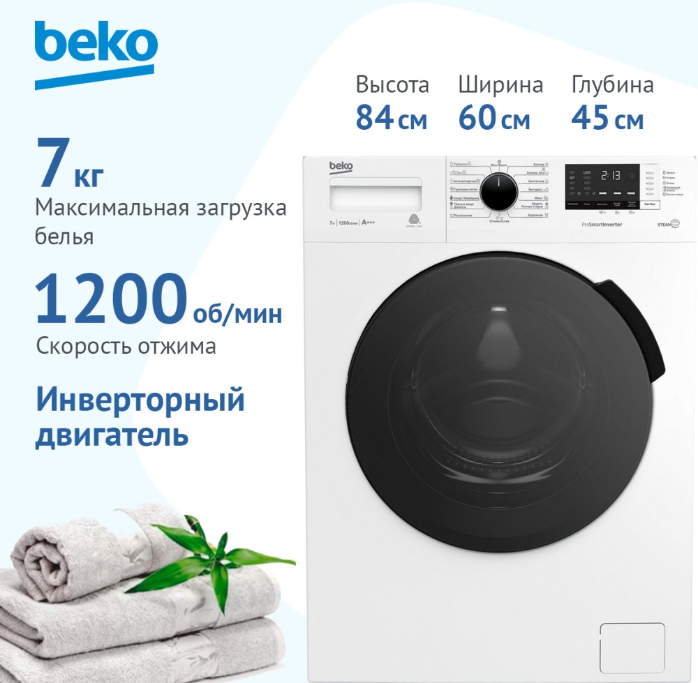 Стиральная машина BEKO WSPE7612W, фото 4