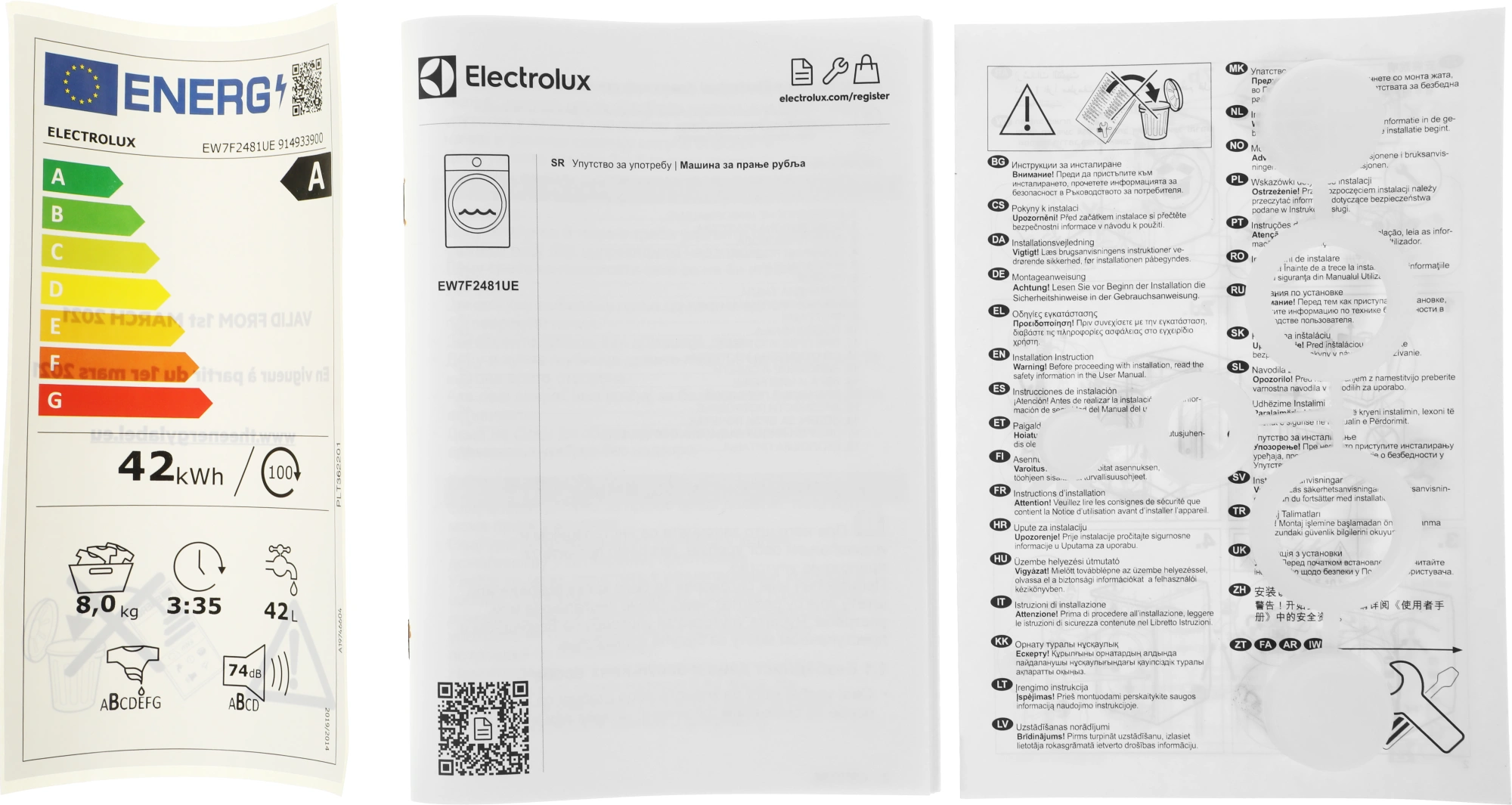 Стиральная машина Electrolux EW7F2481UE, фото 16