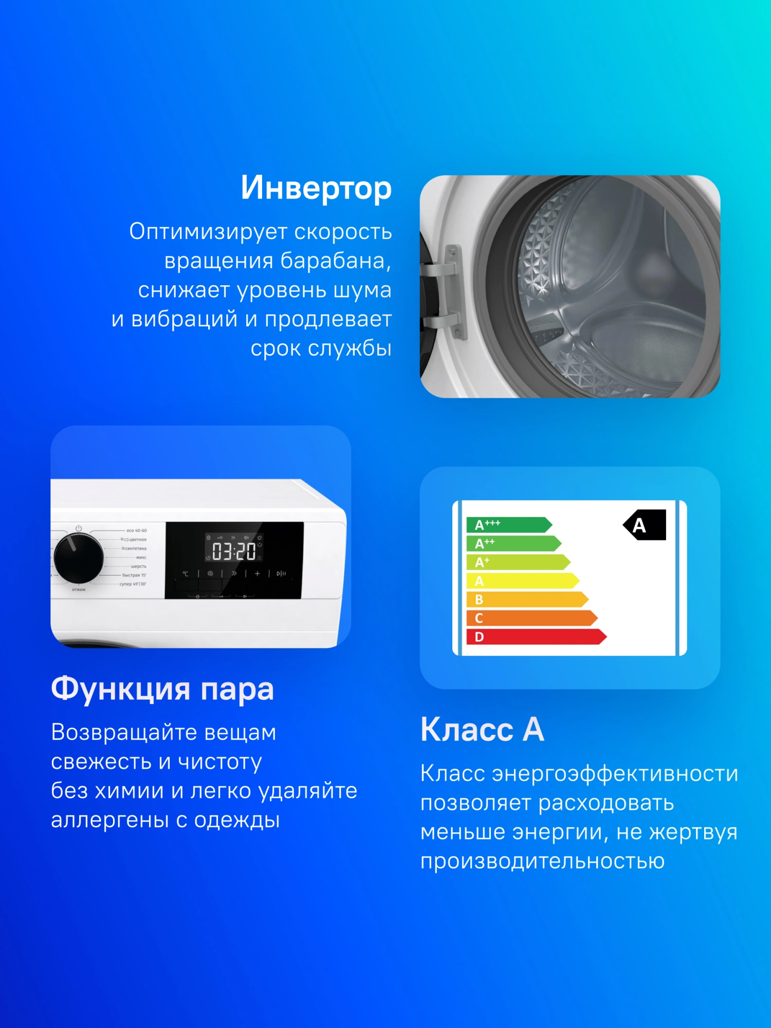 Стиральная машина Gorenje W1NGPI72SBS/C, фото 13