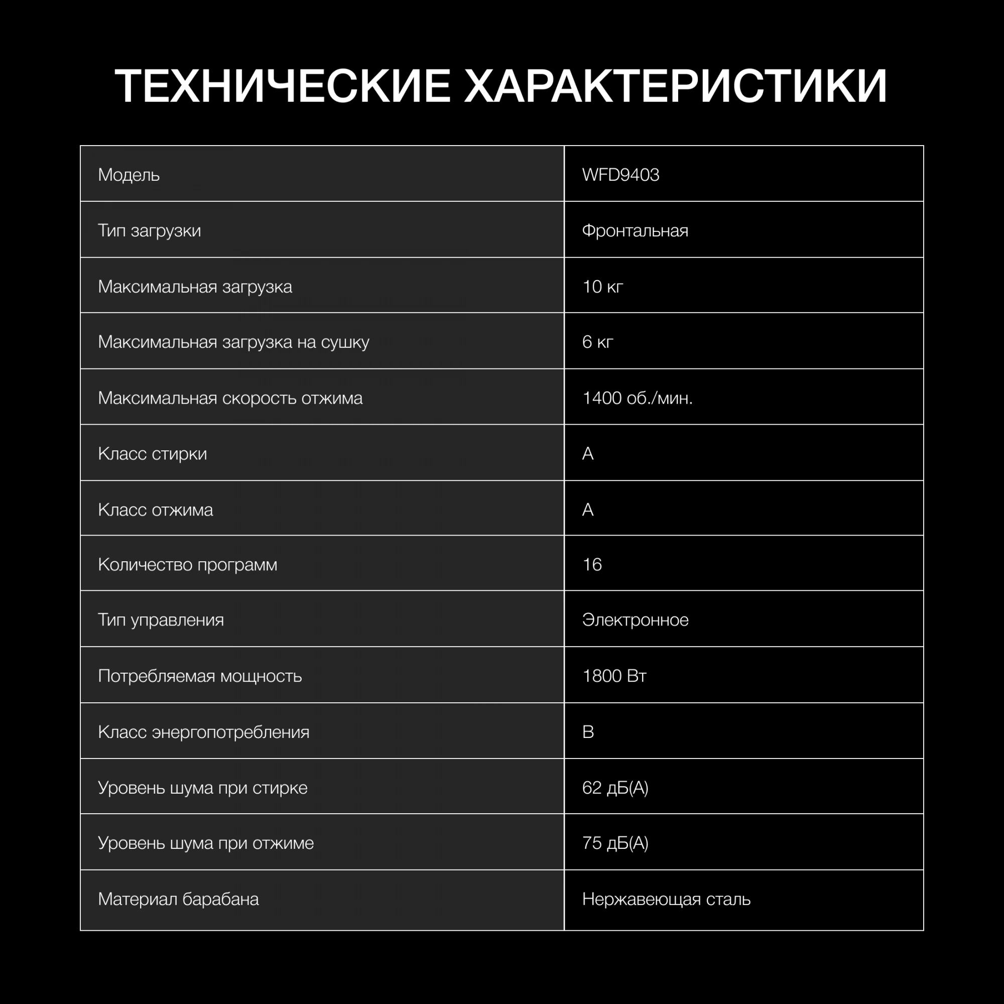 Стиральная машина Hyundai WFD9403, превью предыдущего фото