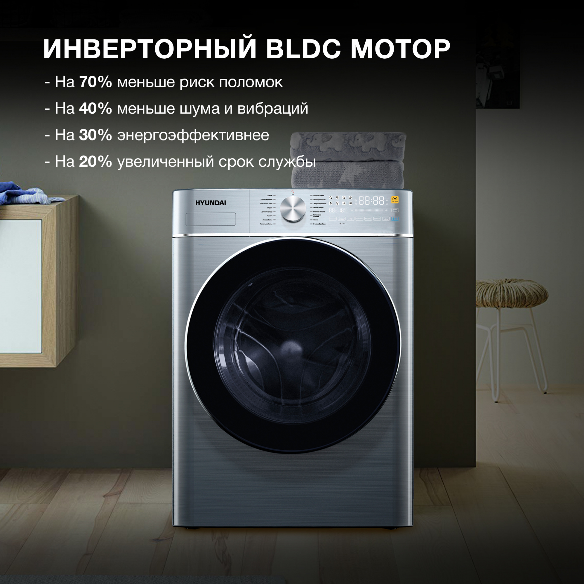 Стиральная машина Hyundai WME9413, фото 6