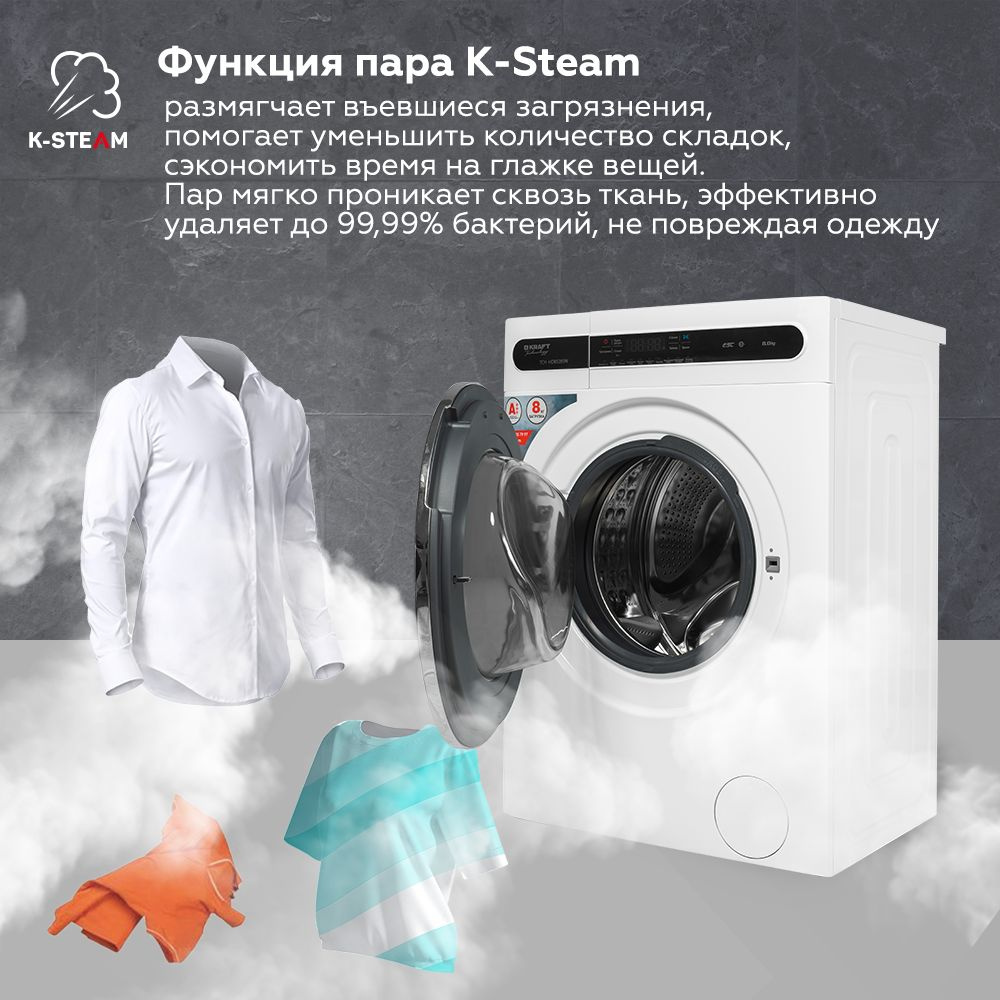 Стиральная машина Kraft TCH-HD8528SW, фото 7