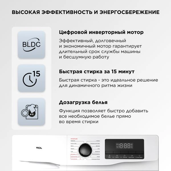 Стиральная машина TCL W-SF606W, фото 9