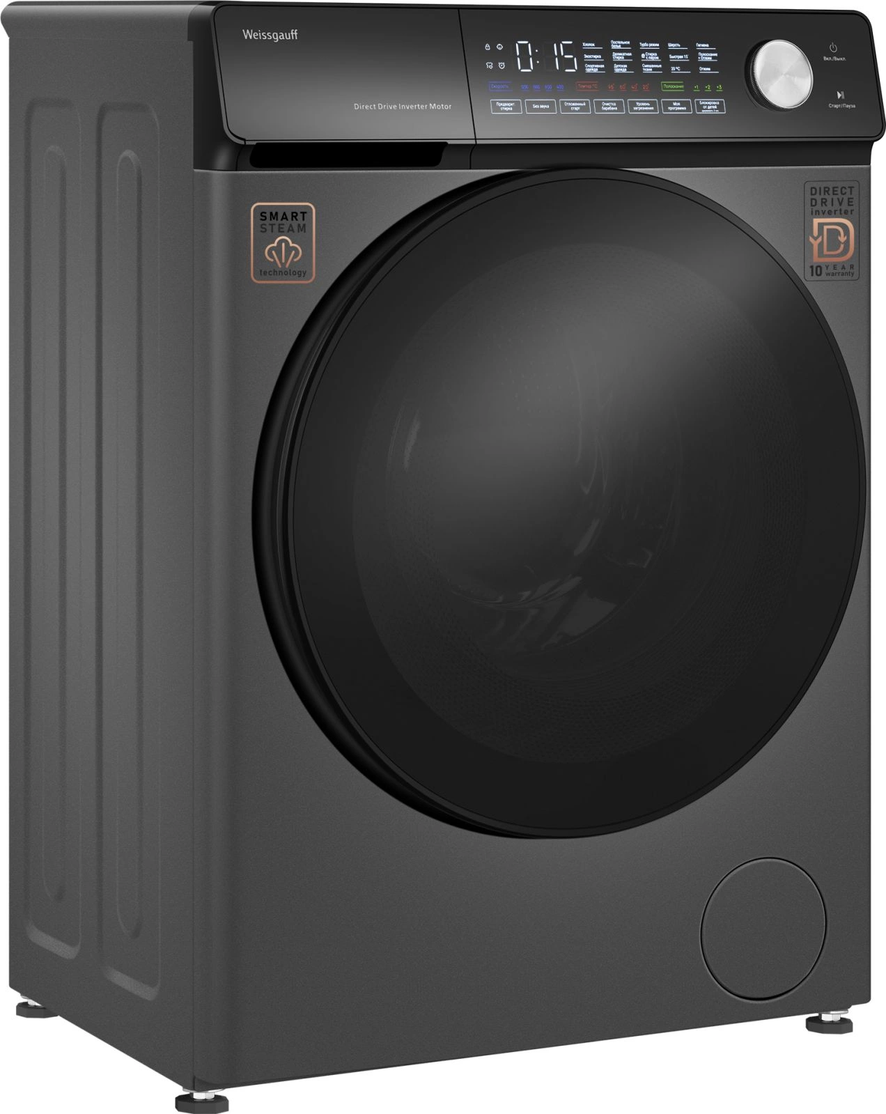 Стиральная машина Weissgauff WM 45126 Steam Direct Drive Deep, фото 3
