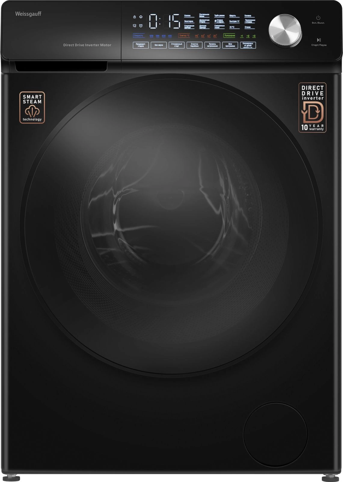 Стиральная машина Weissgauff WM 45126 Steam Direct Drive, фото 2
