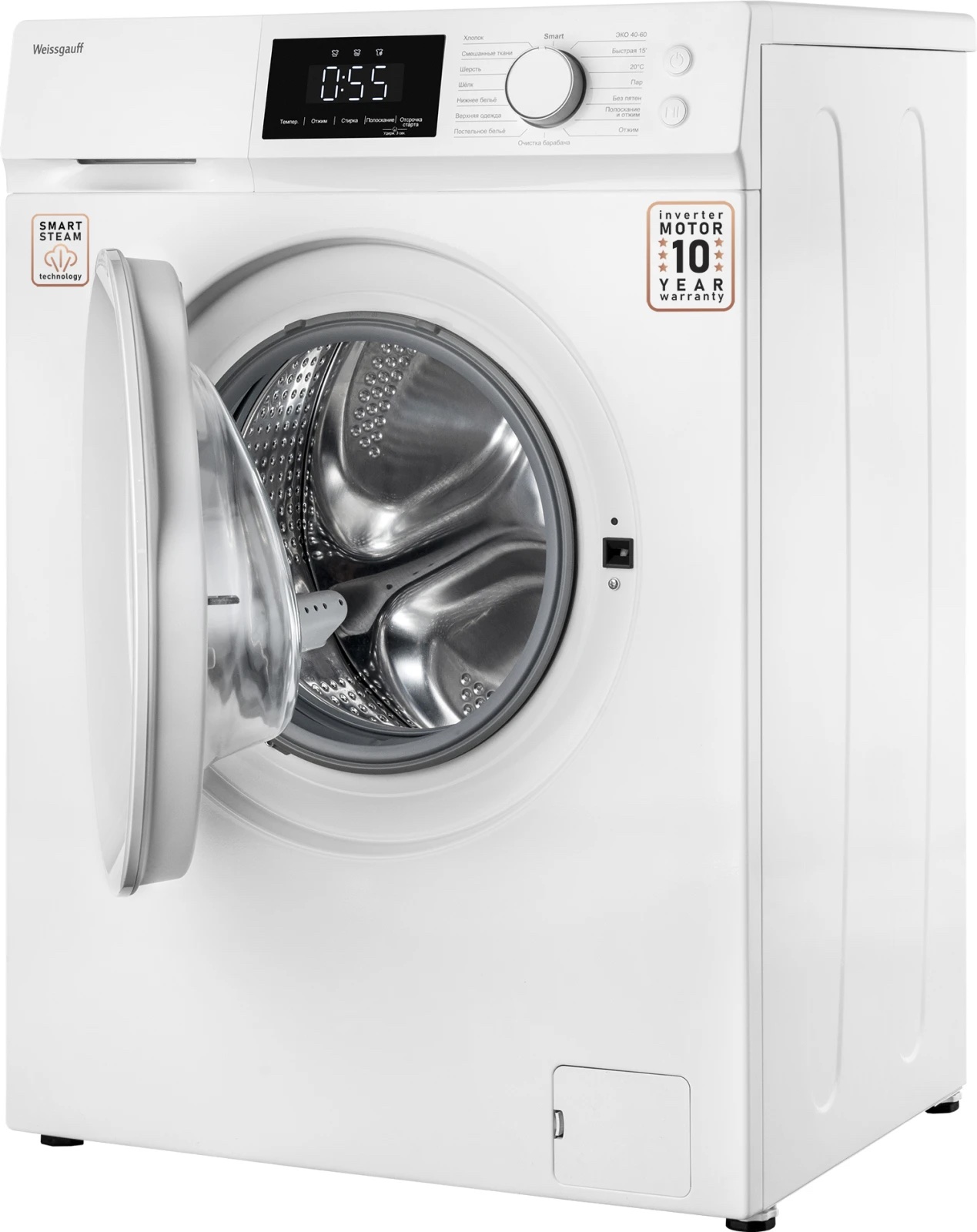 Стиральная машина Weissgauff WM 45127 Inverter Steam Touch, фото 5