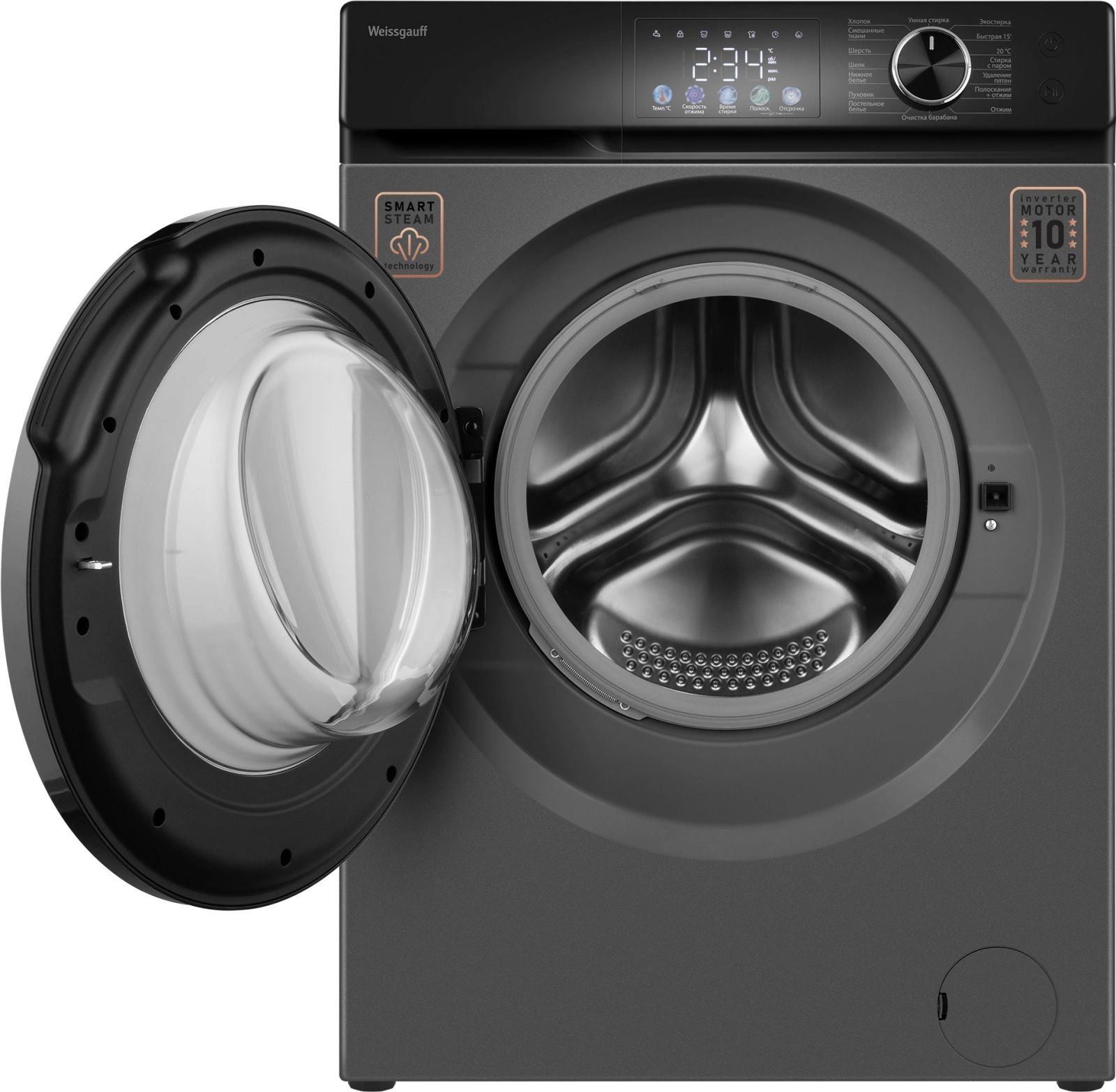Стиральная машина Weissgauff WM 45127 Steam Color Touch, фото 6